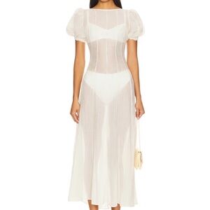 LPA Emory Midi Dress in Ivory
